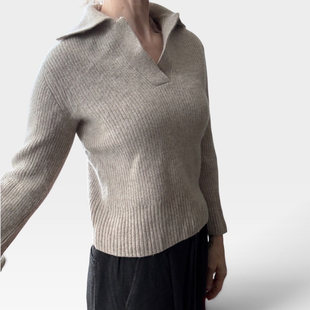 & Other Stories ribbed collared cashmere sweater XS